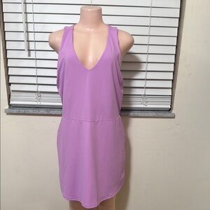 Fabletics Lavender V-Neck Sleeveless Dress
